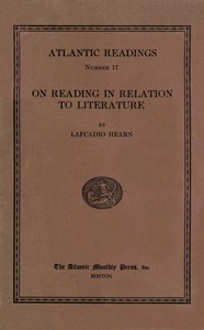 On reading in relation to literature by Lafcadio Hearn