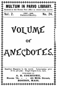 Volume of anecdotes by Anonymous