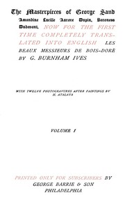 Les beaux messieurs de Bois-Doré Vol. 1 (of 2) by George Sand