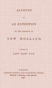 Account of an expedition to the interior of New Holland by Mary Fox
