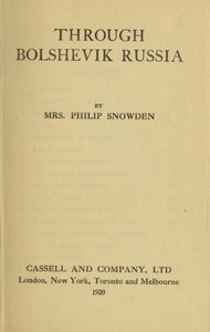 Through Bolshevik Russia by Ethel Snowden