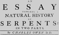 An essay towards a natural history of serpents by Charles Owen