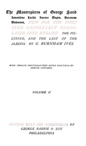 The Piccinino, Volume 2 (of 2); The last of Aldinis by George Sand