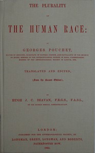 The plurality of the human race by G. (Georges) Pouchet