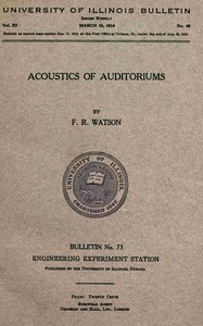 Acoustics of auditoriums by Floyd Rowe Watson