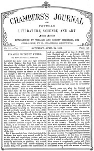 Chambers's Journal of Popular Literature, Science, and Art, fifth series, no. 121, vol. III, April 24, 1886 by Various