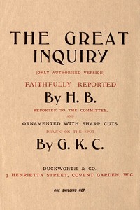 The great inquiry by Hilaire Belloc