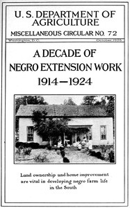 A decade of negro extension work, 1914-1924 by O. B. (Oscar Baker) Martin