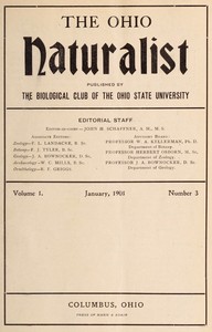 The Ohio naturalist, Vol. 1, No. 3, January, 1901 by Ohio State University. Biological Club