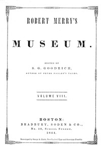 Robert Merry's Museum, Vol. VIII, July to December, 1844 by Various