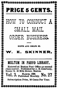 How to conduct a small mail order business by W. E. (William E.) Skinner