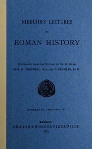 Niebuhr's lectures on Roman history, Vol. 2 (of 3) by Barthold Georg Niebuhr