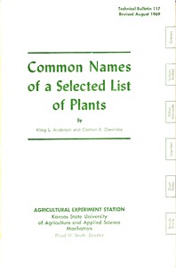 Common names of a selected list of plants by Kling L. Anderson