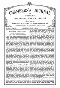 Chambers's Journal of Popular Literature, Science, and Art, fifth series, no. 127, vol. III, June 5, 1886 by Various