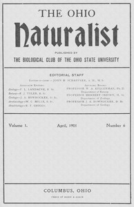The Ohio naturalist, Vol. I, No. 6, April, 1901 by Ohio State University. Biological Club