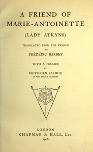 A friend of Marie-Antoinette (Lady Atkyns) by Frédéric Barbey