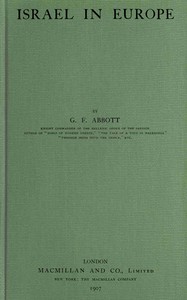 Israel in Europe by G. F. (George Frederick) Abbott