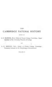 The Cambridge natural history, Vol. 02 (of 10) by Frank E. (Frank Evers) Beddard