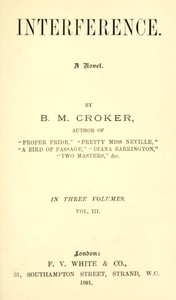 Interference : $b A novel, Vol. 3 (of 3) by B. M. (Bithia Mary) Croker