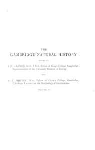 The Cambridge natural history, Vol. 06 (of 10) by David Sharp
