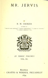 Mr. Jervis, Vol. 3 (of 3) by B. M. (Bithia Mary) Croker