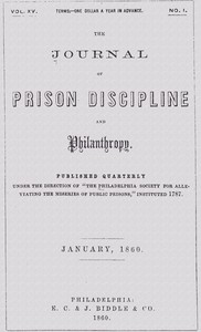 The journal of prison discipline and philanthropy (Vol. XV, No. I, January 1860) by Philadelphia Society for Alleviating the Miseries of Public Prisons