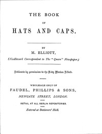 The book of hats and caps by M. Elliott