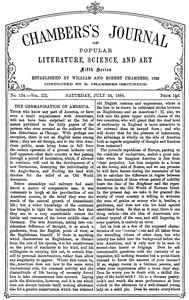 Chambers's Journal of Popular Literature, Science, and Art, fifth series, no. 134, vol. III, July 24, 1886 by Various