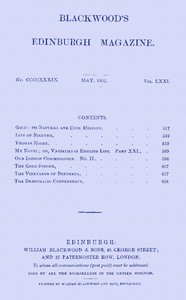 Blackwood's Edinburgh magazine, Vol. 71, No. 439, May, 1852 by Various