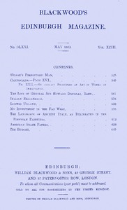 Blackwood's Edinburgh magazine, Vol. 93, No. 571, May, 1863 by Various