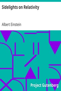 Sidelights on Relativity by Albert Einstein