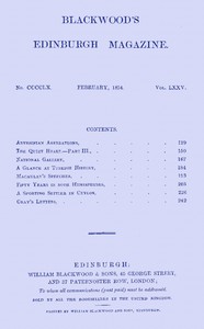 Blackwood's Edinburgh Magazine, Vol. 75, No. 460, February, 1854 by Various