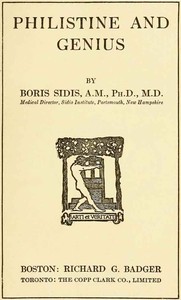 Philistine and genius by Boris Sidis