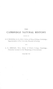The Cambridge natural history, Vol. 08 (of 10) by Hans Gadow