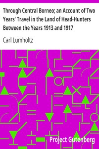Through Central Borneo; an Account of Two Years' Travel in the Land of Head-Hunters Between the Years 1913 and 1917 by Carl Lumholtz