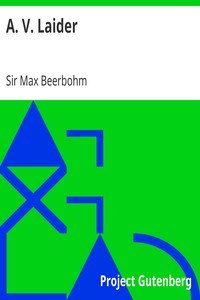 A. V. Laider by Max Beerbohm