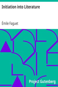 Initiation into Literature by Émile Faguet