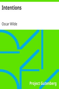 Intentions by Oscar Wilde