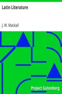 Latin Literature by J. W. (John William) Mackail