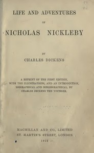 Nicholas Nickleby by Charles Dickens